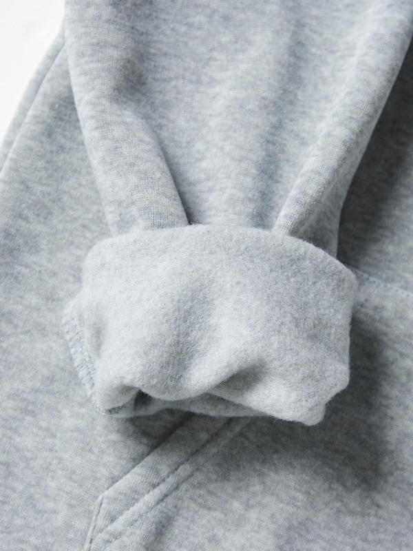 Women's Letter Print Drop Shoulder Thermal Lined Hoodie, Fashion Casual Drawstring Pocket Hooded Sweatshirt for Daily Holiday Outdoor Wear, Yoga Hoodie, Ladies Clothes for Fall & Winter 5