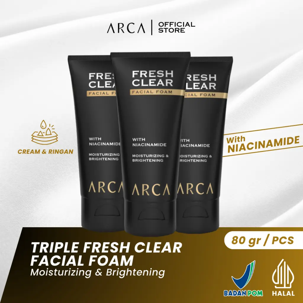 [Triple] ARCA Fresh Clear Facial Foam Pria