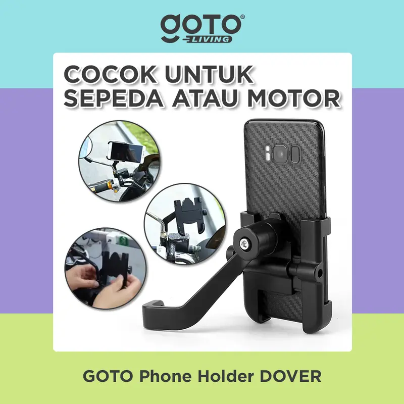 Goto [COD] Dover Stand Phone Holder Dudukan Pegangan HP Sepeda Motor 0
