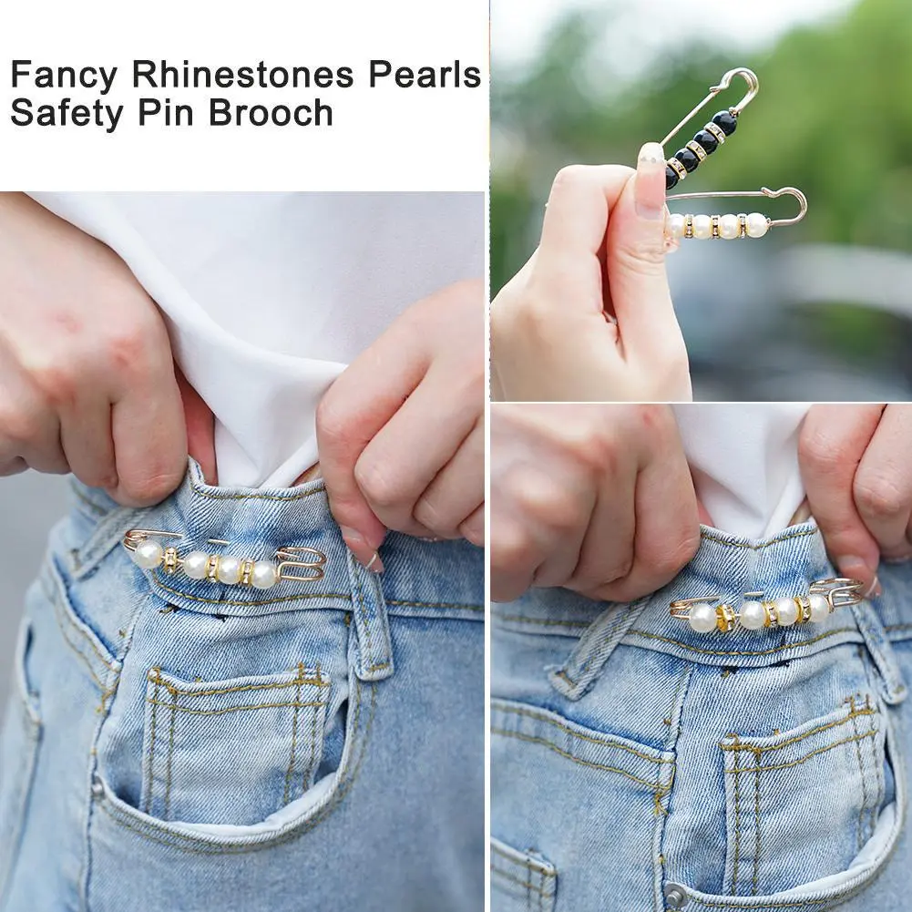 Vintage Waistband Pin Pearls Brooch Clothing Pins Women Clap Scarf Luxury Pins Bag Dress Women G2Q8