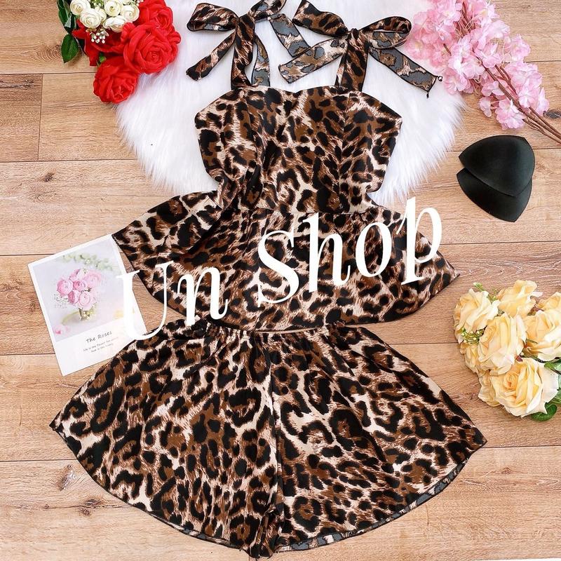 (40kg-75kg) Bộ đùi ngủ lụa thiết kế vai thắt nơ có cúp ngực.  Áo Tim Nho tole  nhà Women Nữ Đỏ Voi Nhung 1