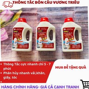 Nước Thông Bồn Cầu Vương Triều - Thông Tắc, Phân Hủy Cặn Bã, Khử Mùi Hôi Bồn Cầu Làm Sạch