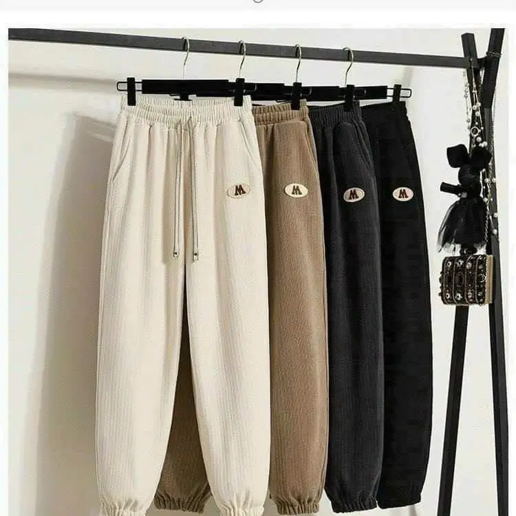 Quâng jogger bo gấu vải len tăm dày phong cách thể thao