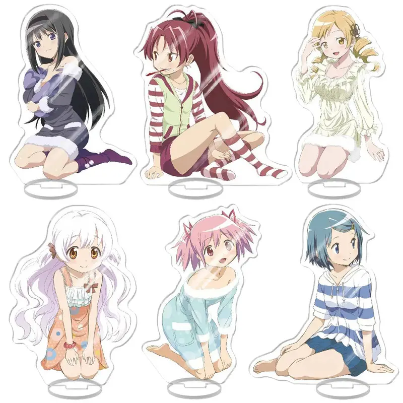 Puella Magi Madoka Magica Acrylic Stand Model Figure Miki Sayaka Tomoe Kaname Madoka Akemi Homura Anime Cosplay Collection Gifts