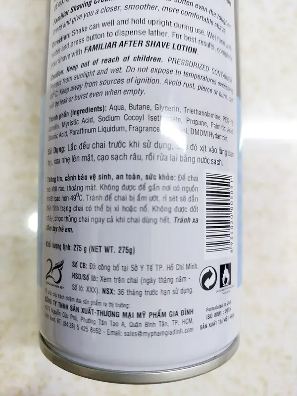 kem cạo râu familiar 275g 1