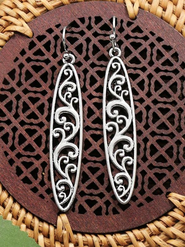 Trendy All-match Vintage Style Design Drop Earrings, Boho Style Dangle Earrings (16 Pairs), Retro Style Earrings for Women, Fashion Jewelry for Party, Daily Clothing Decor 3