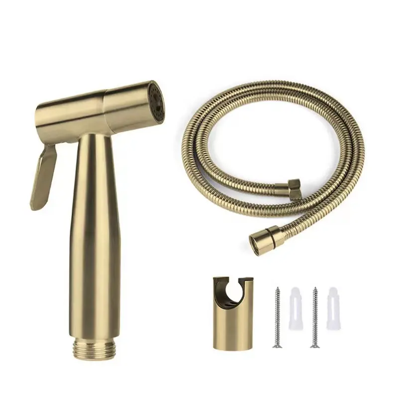 RCG Heavy Duty Gold Bidet Spray Gun Set SUS304 Stainless Steel  3In1 Bathroom Toilet Washer