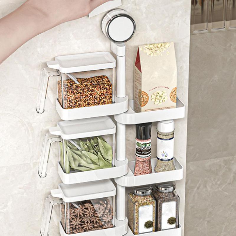 Transparent Ginger Storage Box Flavouring Spices Container Wall Mounted Onion And Garlic Storage Box Suction Cup No Punching 2
