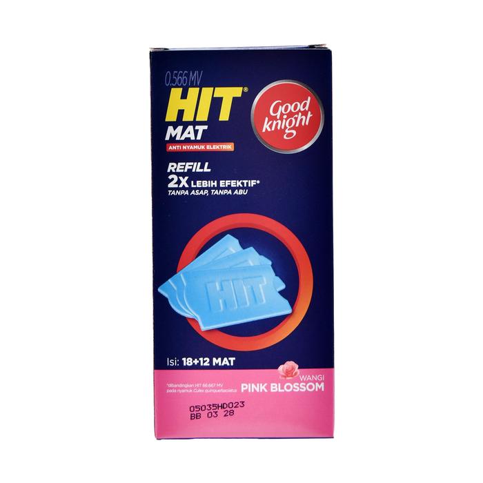 Gambar Hit Mat Isi 18+12 Anti Nyamuk Elektrik Refil 0.566mv Pink Blossom -Isi Ulang Untuk Alat Anti Nyamuk Elektrik dari Restu Lamongan Kab. Lamongan Tokopedia
