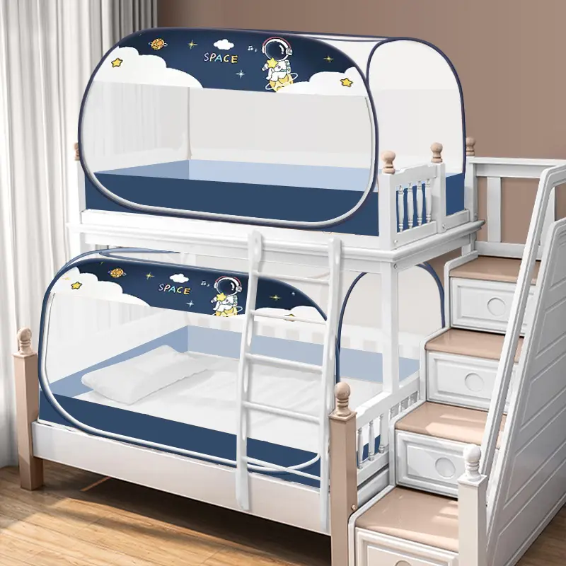New Mosquito Net No Installation Required, Encrypted for Student Dormitory Bunk Beds, Foldable Zipper, Cross-Border Manufacturer Wholesale