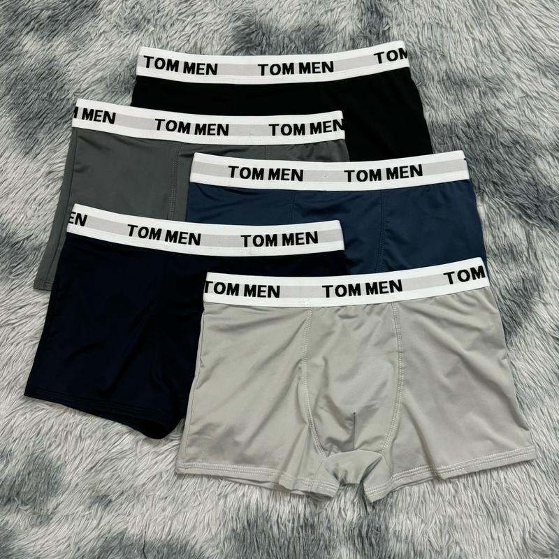 [ HOT ] Hộp 5 Boxer TOM MEN Cạp DỆT Thương Hiệu Việt - Chất liệu thun lạnh - Co dãn 4 chiều Quần Boxer Sịp Menswear Quần Lót quần  sịp quanxi nam