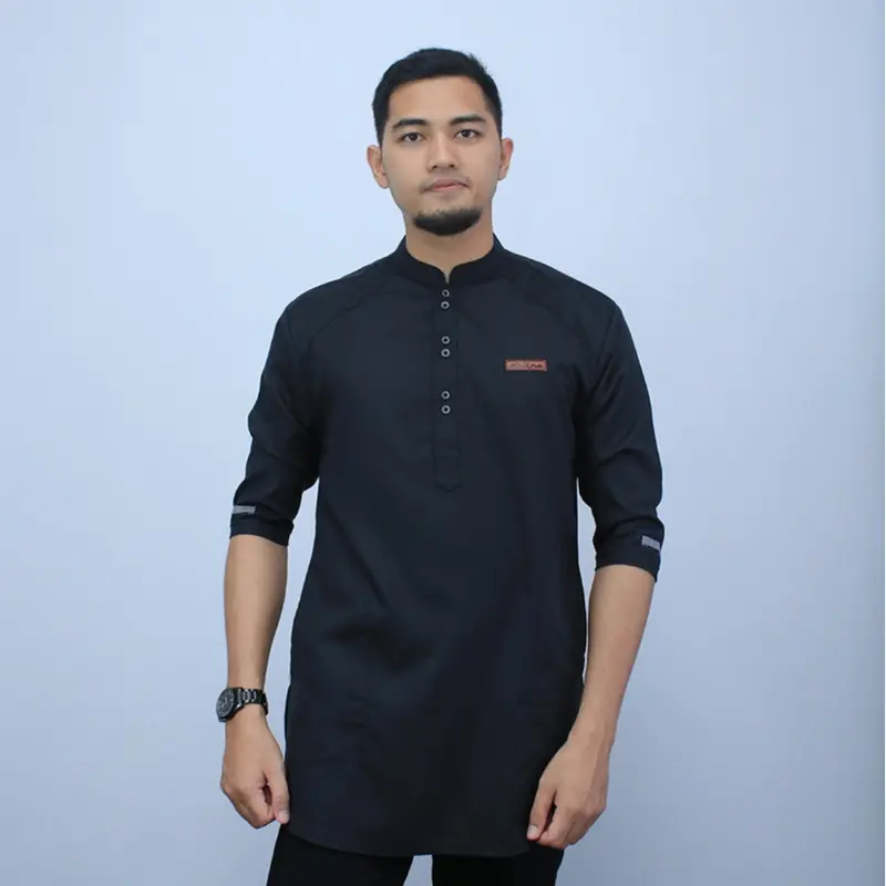 Baju koko kurta Atasan Pria Modern model polos kurtah Pakistan Bahan Katun Madinah warna lengkap terlaris best quality baju Muslim pria Tangan  3/4 5