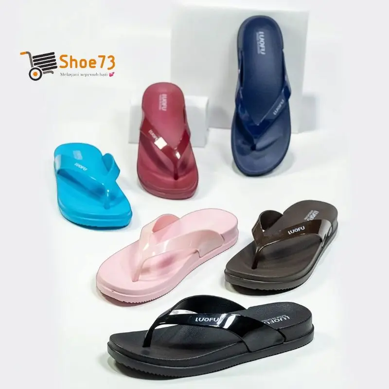 LUOFU E 7164 - JP SIZE 36-40 ORIGINAL l Sandal jepit jelly wanita l Sendal jepit cewek impor