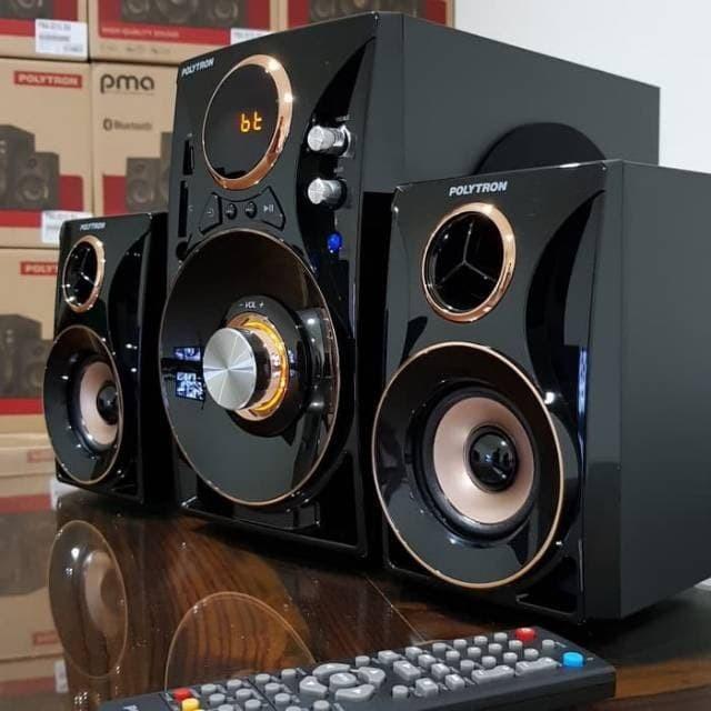 Spesial Puncak promo menarik Salon Aktif Polytron Speaker Bluetooth USB Remote Extra Bass Original 0