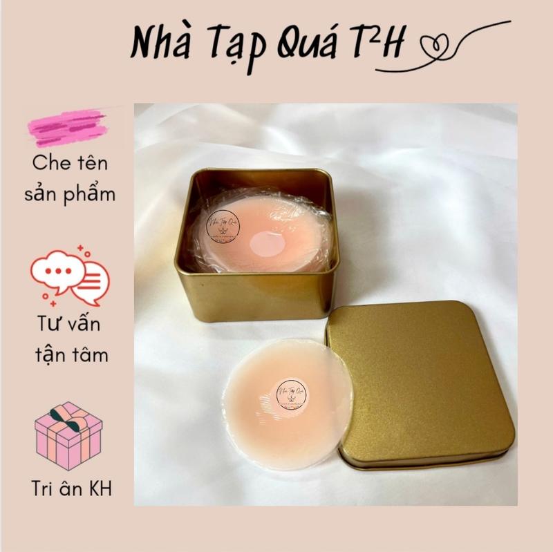 Product Introduction of (Có che tên) Hộp vuông vàng 10 miếng dán ti silicon cao cấp siêu dính siêu bám chắc tái sử dụng được nhiều lần Nữ Bra Kem 4