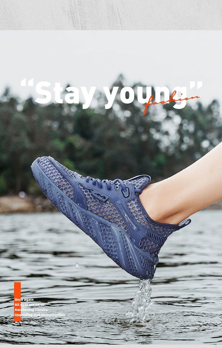 Product Introduction of ทนทาน สวยงาม[Light Luxury] Summer New Mesh Surface Hollowed Versatile Quick-Drying Wading Shoes Outdoor Breathable Sneaker 6