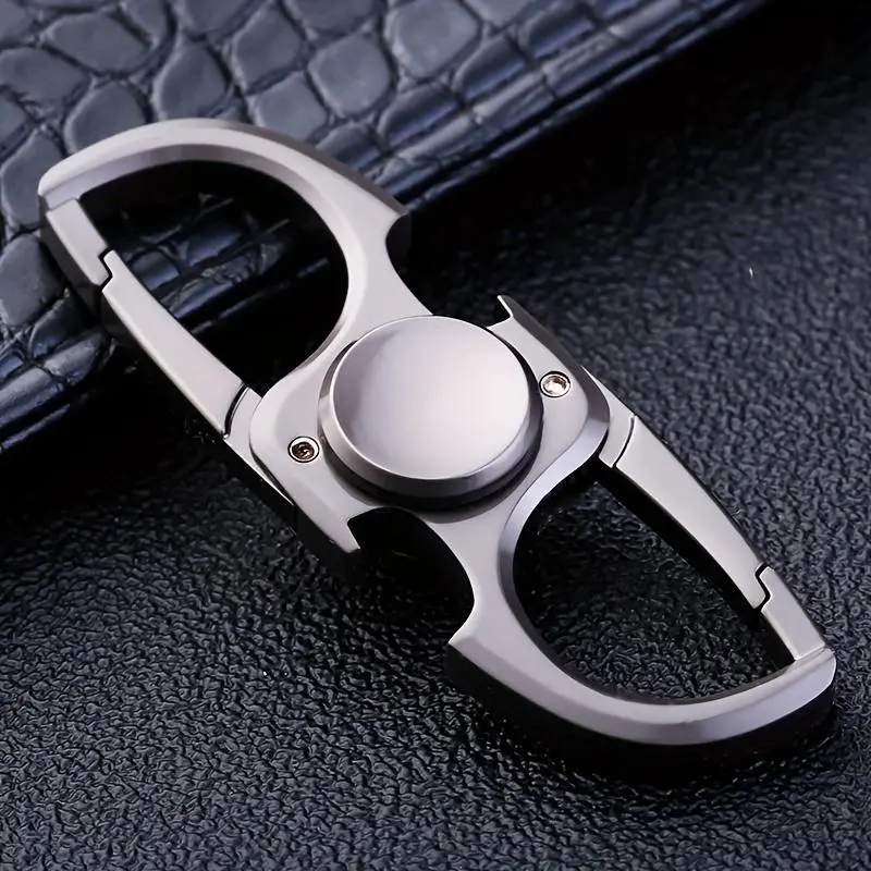 Creative Durable Stainless Steel Keychain, Multifunction Spinning Top Gyro Design Key Ring, Portable Bottle Opener, Universal Car Interior Accessories 5
