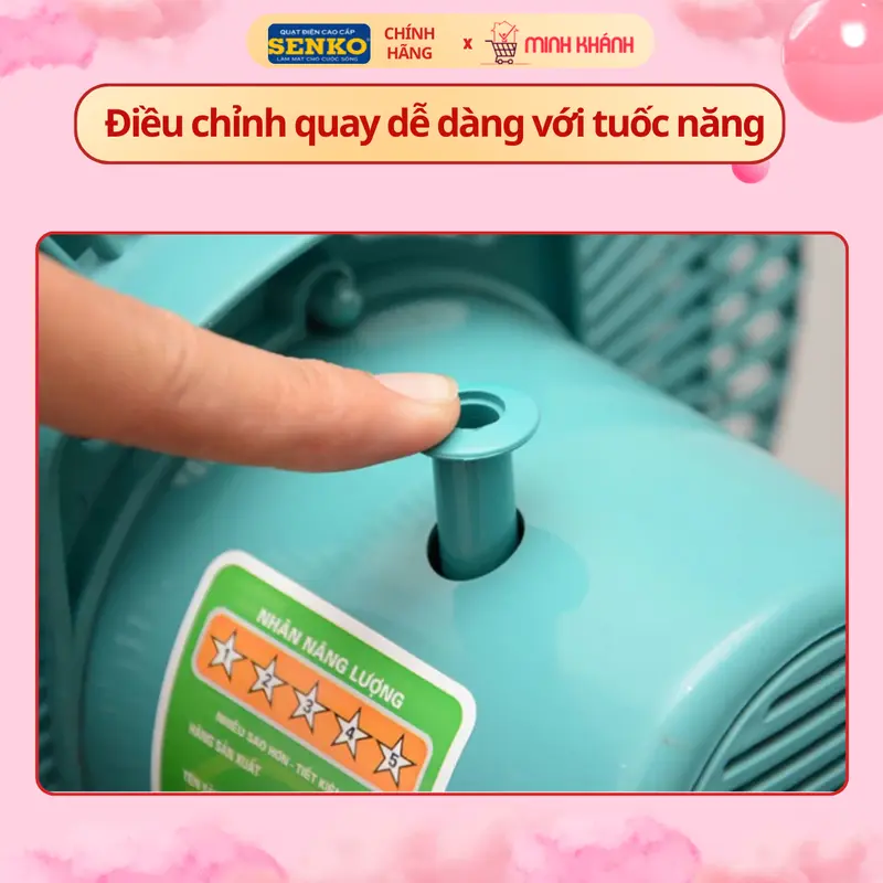 Quạt bàn mini 3 cánh Senko B102 - Nhỏ gọn, êm ái, gió mạnh, màu sắc xinh xắn, dùng cho ít người QuạT Fan 7