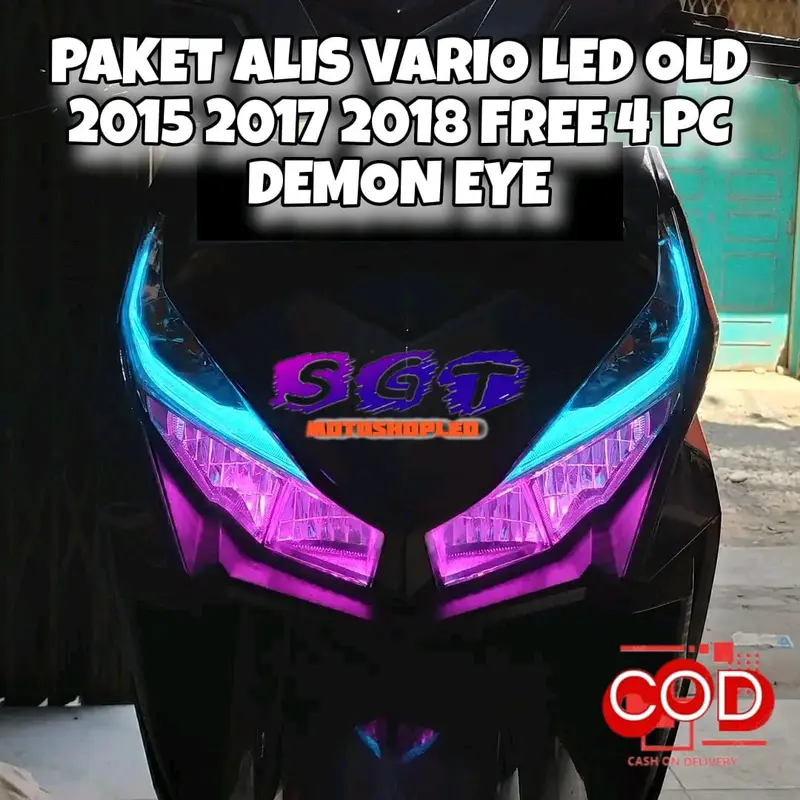 Paket led alis vario 125 150 vario led old free 4 demon eye no bintik terang 2
