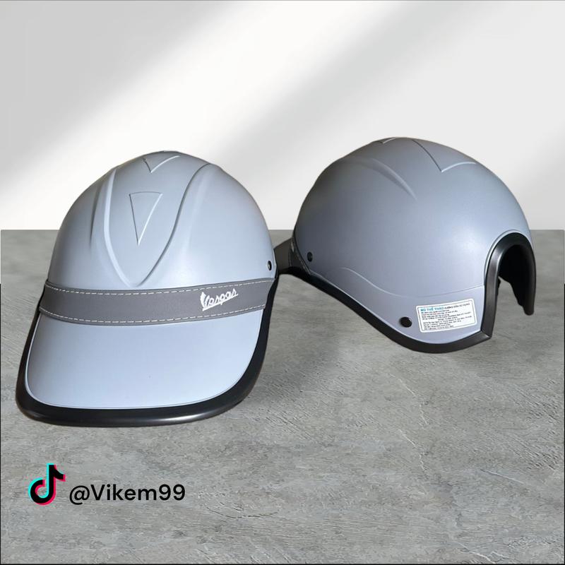 NÓN BẢO HIỂM VESPA XÁM Xi    nón NỮ   