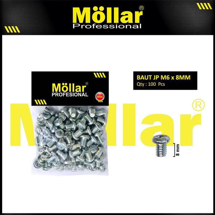 Gambar MOLLAR 93-117 Baut JP 6 x 8 Machine Screw 6x8 Obeng Plus - 100 pcs - 93-117 dari Mollar Kota Cirebon Tokopedia