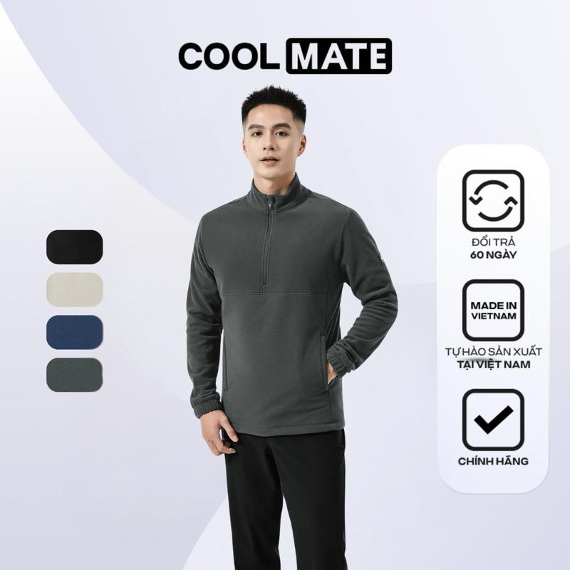 Áo khoác nỉ giả lông Half Fleece Giữ ấm - Coolmate