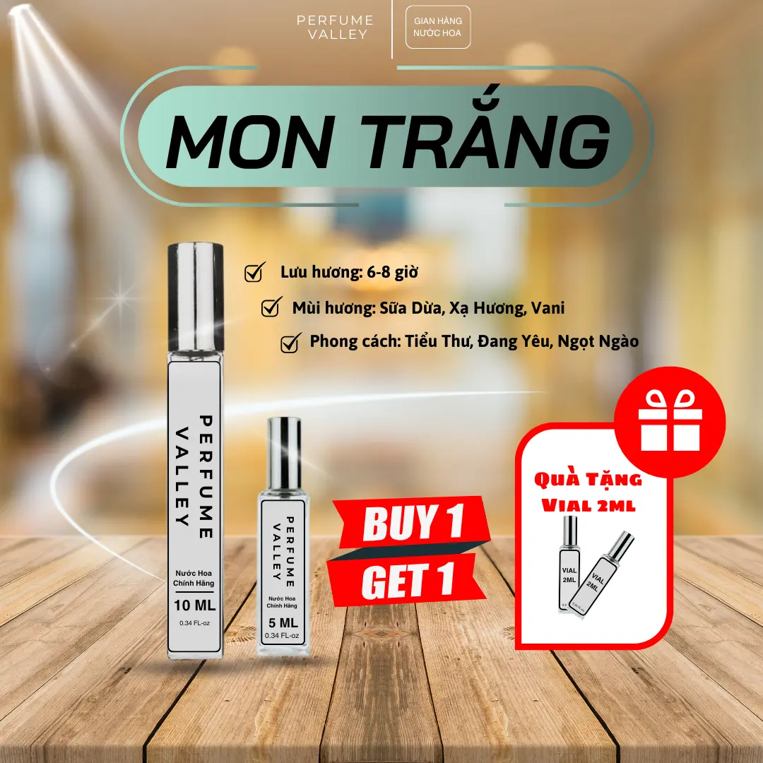 Nước hoa Mon Trắng - Chiết  thử 10ml Nữ