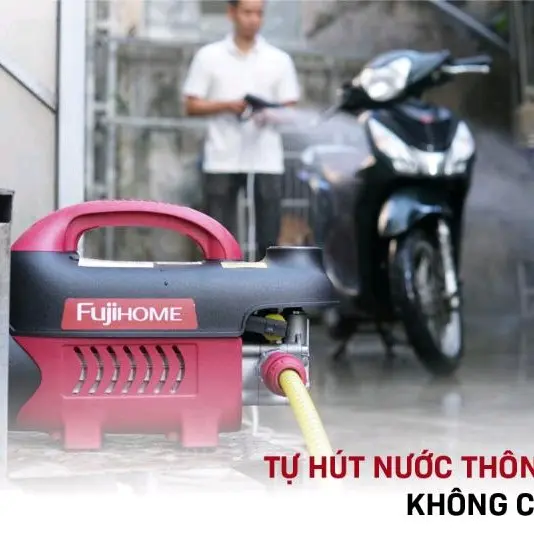 MÁY XỊT RỬA ĐA NĂNG, Máy rửa xe mô tơ cảm ứng từ FujiHOME PWX1A , máy  rửa  xe , máy xịt rửa chuồng trại, máy tưới cây mayrua xegiadinh may ru 4