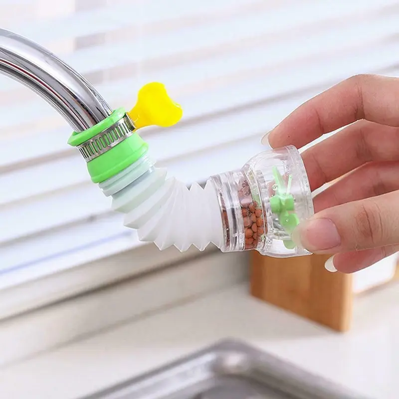 Vòi lọc nước rửa bát tăng áp xoay 360 có thể kéo dài chống bắn nước tiện lợi dễ sử dụng 8