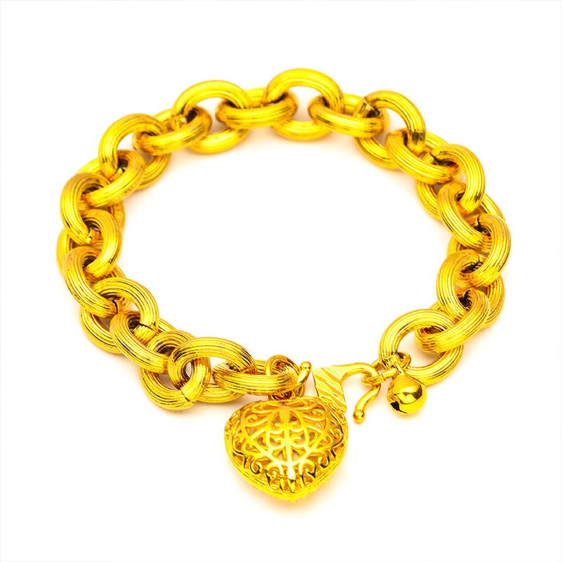 It is 19 cm long and weighs 41 grams，Girls Fashion, Bracelet, Love Heart, Bracelet, Ornament, Thick Heart Bracelet，wrist strap，hand chain 4