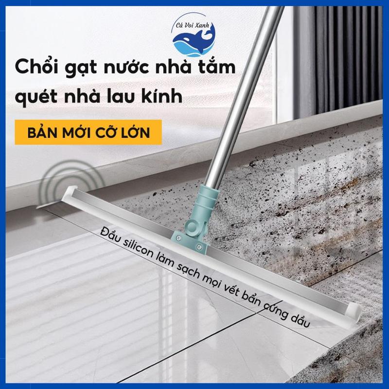 Chổi chà sàn nhà vệ sinh, Cây gạt nước, quét nhà tắm thông minh xoay 360 độ kích thước 35cm và 50cm Làm Sạch