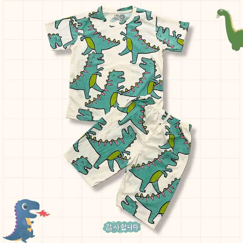 BIG SIZE BAJU ANAK FULPRINT SETELAN ANAK LAKI LAKI DINO ALAM 6