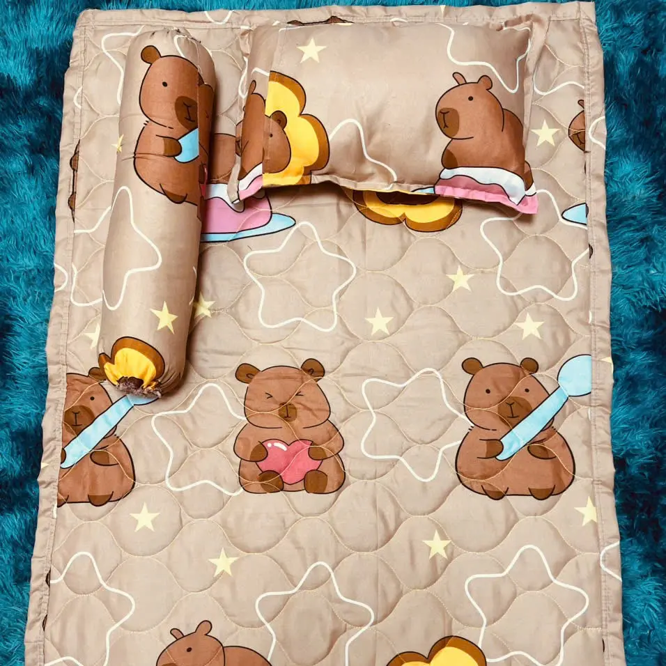 Bộ 3 Món Chăn + Gối Nằm + Gối Ôm Cho Bé - Vải Cotton Poly - Tặng Túi Zip