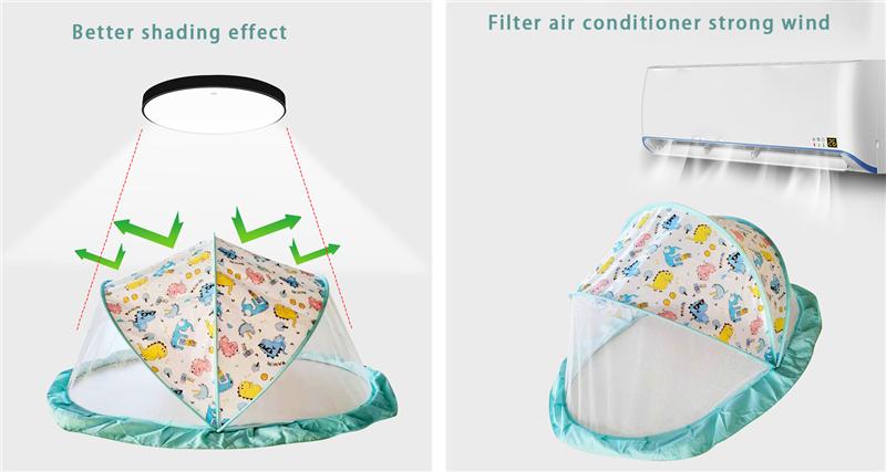 Product Introduction of Baby Mosquito Net Portable Folding Crib Netting Baby Bed Net Polyester Newborn Sleep Bed Travel Bed Mosquito Curtain Tent 11