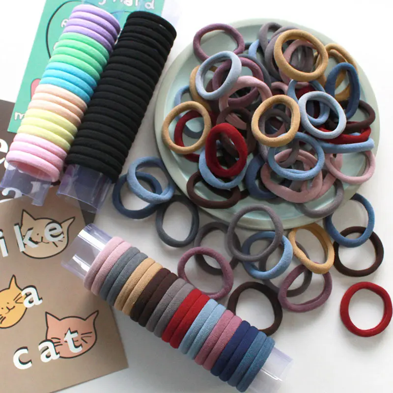 Ikat Rambut Donat Besar (Isi 20 pcs) Free Tabung Karet Rambut Polos Wanita