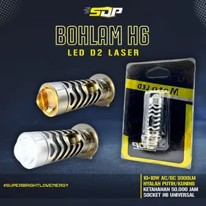 Bohlam LED H6 D2 Laser SDP Lampu Depan Sangat Terang FULL LED Universal Motor