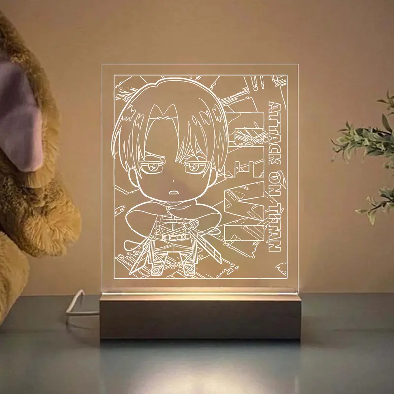 Lampu Hias Lampu Tidur Akrilik LED Anime Attack On Titan / Standing Lamp Acrylic LED Anime Attack On Titan 0