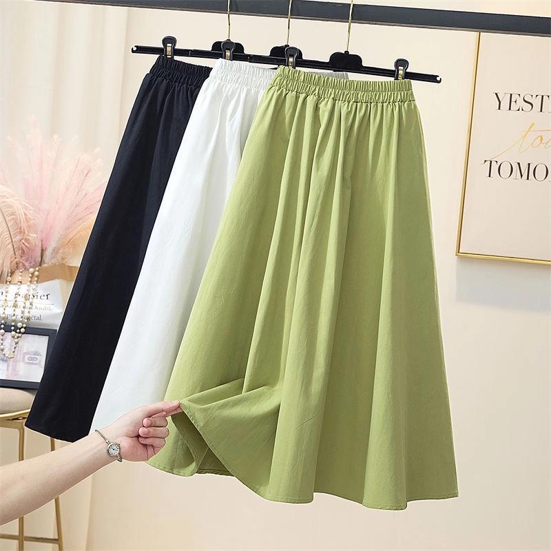 Chân Váy Chữ A Cạp Cao Chân Váy Ô Xếp Ly Dài Trung Bình Chân Váy Trắng Dài Thanh Lịch Thời Trang, Thích Hợp Cho Mùa Xuân Và Mùa Hè, Hàng Mới Về Năm 2025, Dành Cho Nữ 1