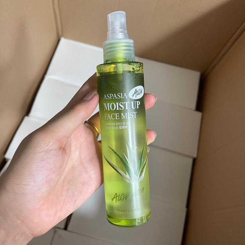 {150ml} 1 chai Xịt khoáng lô hội nha đam A---spa--sia Moist Up Face Mist 150ml cấp ẩm dưỡng da