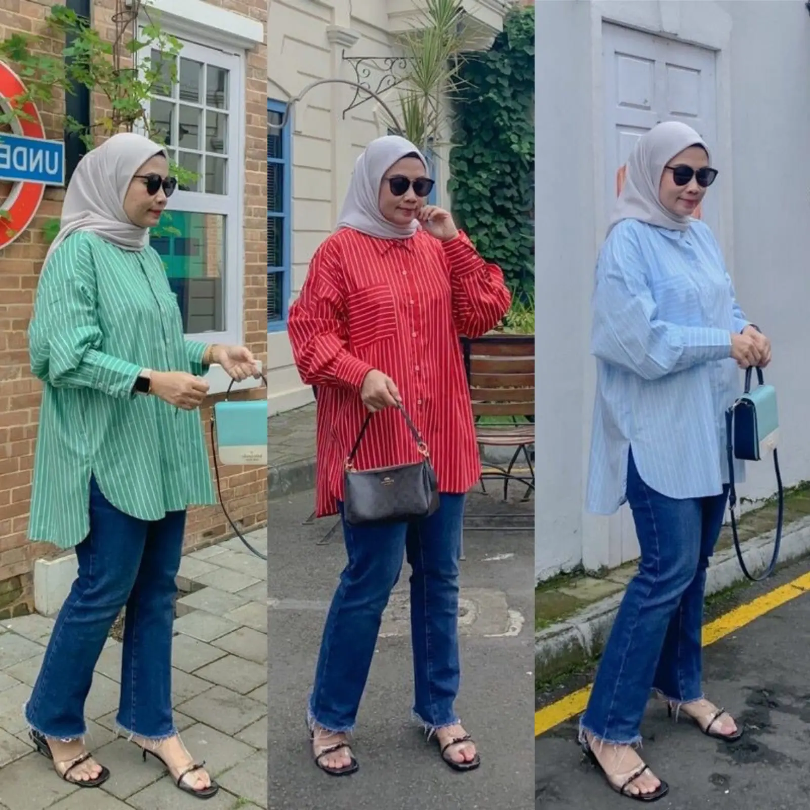NANDO  KEMEJA SALUR KARINA OVERSIZED BIG SIZE KATUN IMPORT PREMIUM 8092