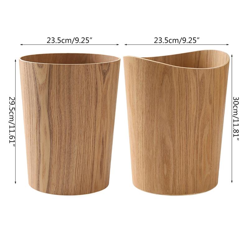 Product Introduction of for Creative Storage Wooden Trash Can Home Bucket Garbage Bin Hotel Living Room Office Wastebasket Cans Nordic Recycling 0