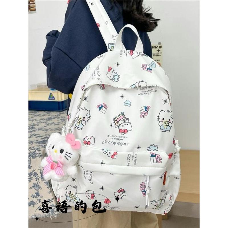 Cặp Sách Cho Bé Gái, Ưa Nhìn, Thiết Kế Hoạt Hình Cô Gái Dễ Thương, Nguyên Bản, Thích Hợp Cho Học Sinh Trung Học Và Đại Học Sớm, Ba Lô Sức Chứa Lớn 0