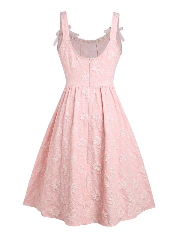 【Plus Size】 Floral Print Backless Zipper Dress, Elegant Dress for Party Wedding Guest, Women's Clothes for All Seasons 1