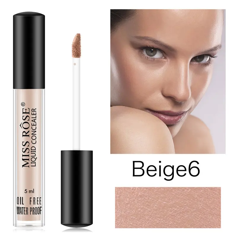 Kem Nền Dạng Lỏng, Miss Rose, Kích Thước Nhỏ, 5ml, Che Phủ Vết Mụn, Sửa Chữa Và Nuôi Dưỡng, Thích Hợp Để Kiểm Tra, Bao Gồm Ống Nghiệm 6