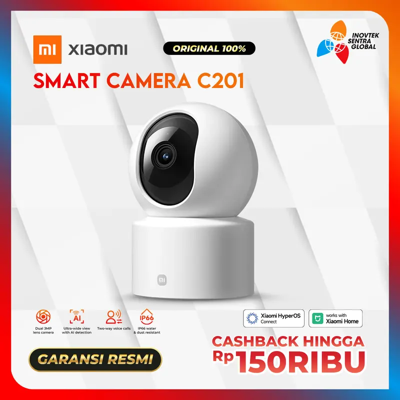 Xiaomi Mi C200 1080P / C201 / C302 2K Smart IP Camera CCTV Jarak Jauh Lewat Hp - Garansi Resmi