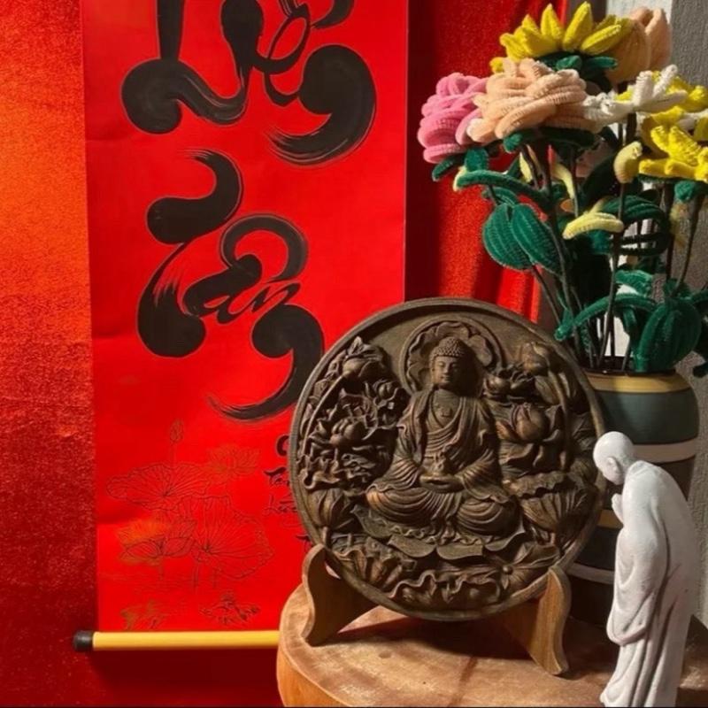 Tranh gỗ thiền tâm thanh tịnh-tranh gỗ decor trang chí nội thất 1