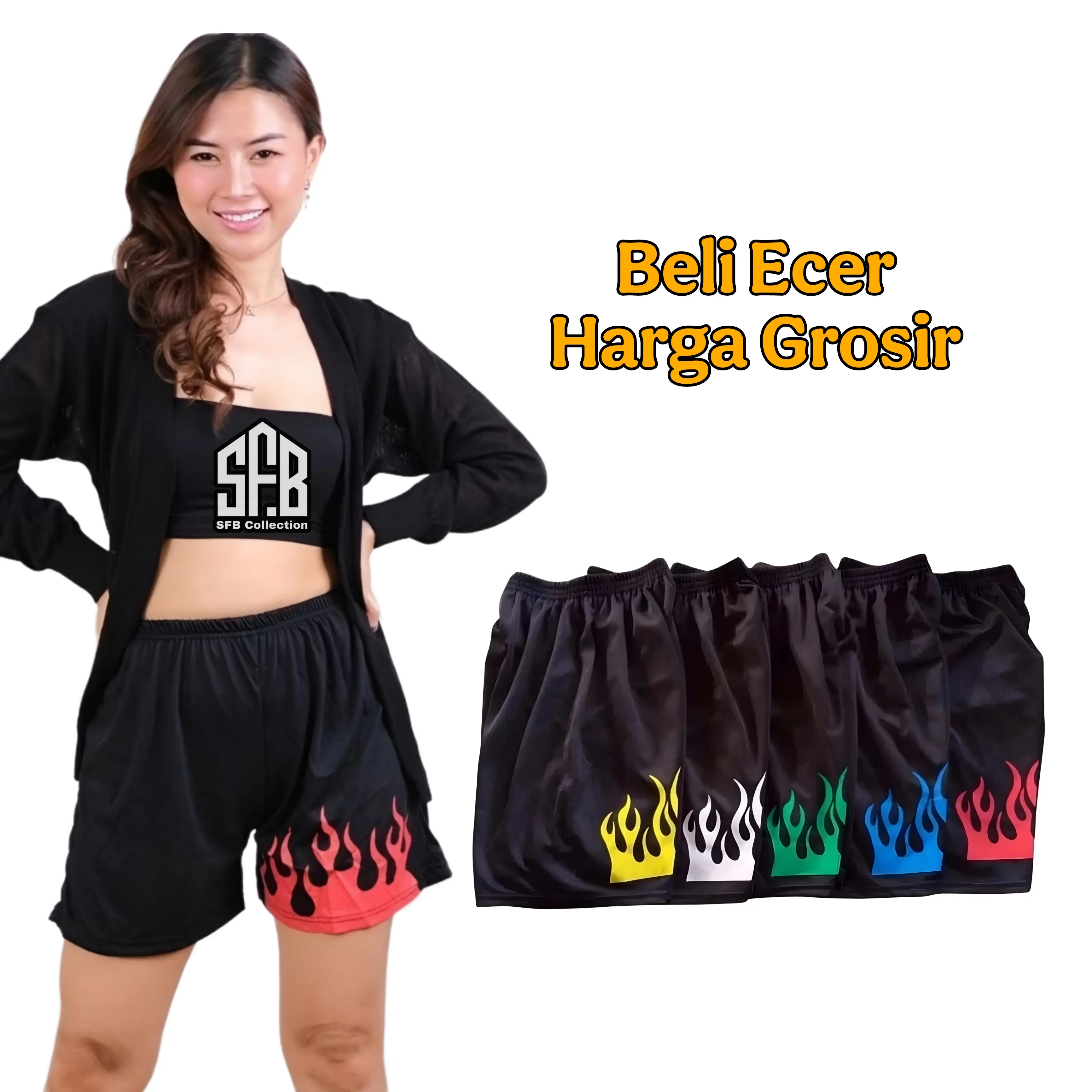 50 Ribu Bisa Dapat 5 Pcs Celana Boxer Pria Dewasa Murah Boxer Api Celana Pendek Pria Shorts Santai Katun Motif