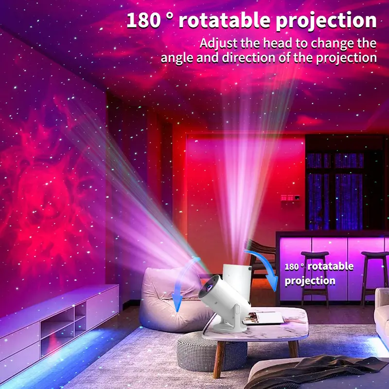 Star Projector with Speaker, Galaxy Projector Star Light Projector with Remote Control, Night Light Projector for Bedroom, Home Theater, Living Room 6