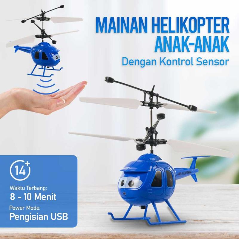 Mainan Helikopter Anak-Anak dengan Kontrol Sensor - HJ-8188 0