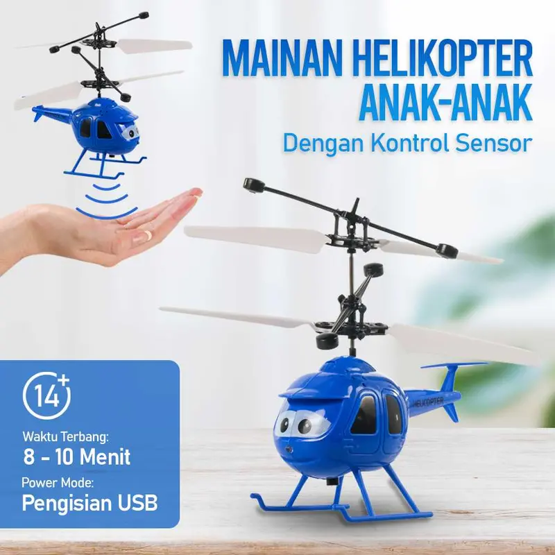 Mainan Helikopter Anak-Anak dengan Kontrol Sensor - HJ-8188 0